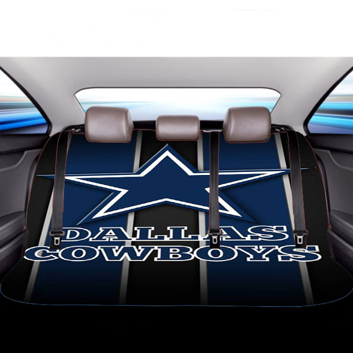 Dallas Cowboys Black Background Car Back Rear Seat Covers
