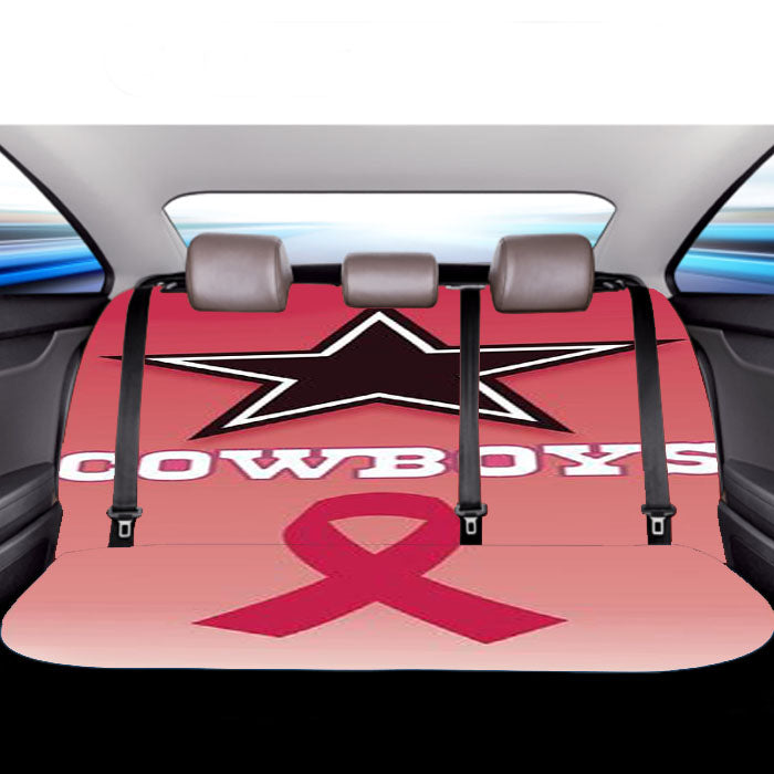 Dallas Cowboys Pink Ribbon Car Back Rear Seat Covers