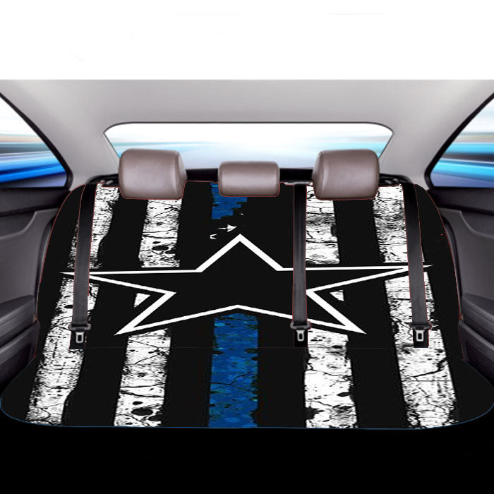 Dallas Cowboys Thin Blue Car Back Rear Seat Covers