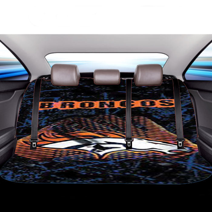Denver Broncos Gloves Rough Car Back Rear Seat Covers