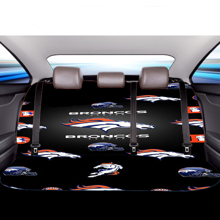 Denver Broncos Logos Car Back Rear Seat Covers