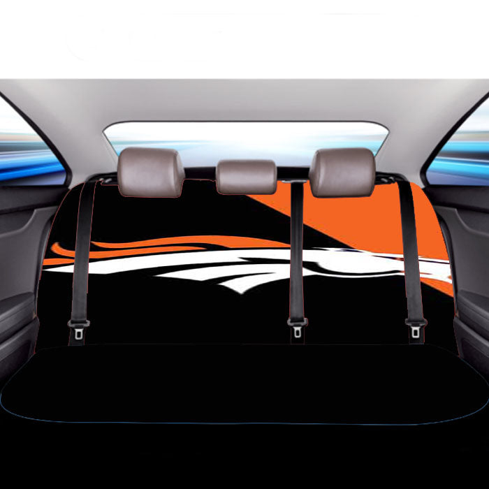 Denver Broncos Orange And Black Angles Car Back Rear Seat Covers