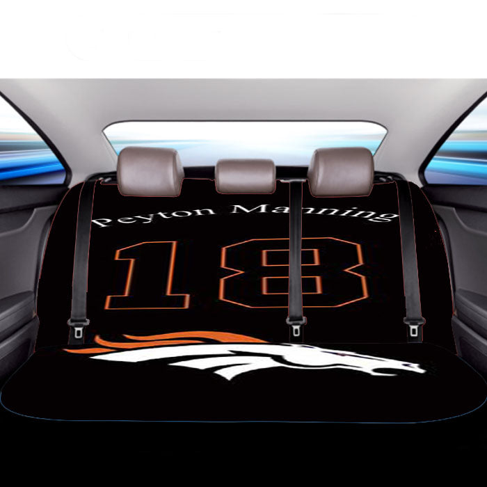 Denver Broncos P Manning Car Back Rear Seat Covers