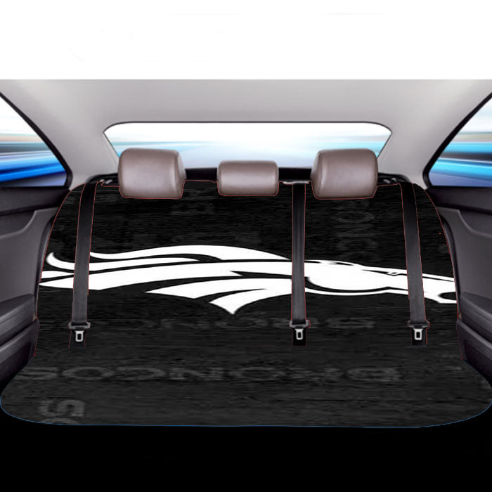 Denver Broncos Rough Grey Car Back Rear Seat Covers