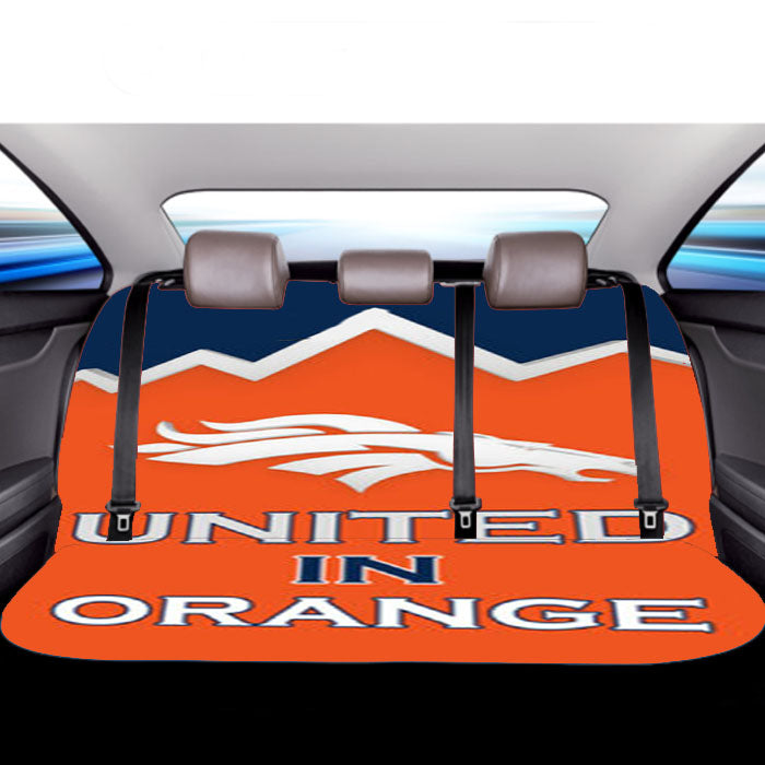 Denver Broncos United In Orange Car Back Rear Seat Covers