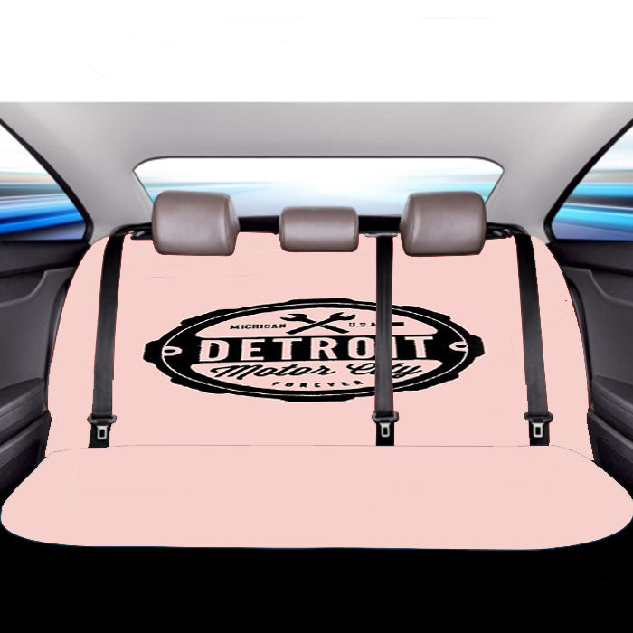 Detroit Motor City Forever Michigan Rock City Tiger Car Back Rear Seat Covers