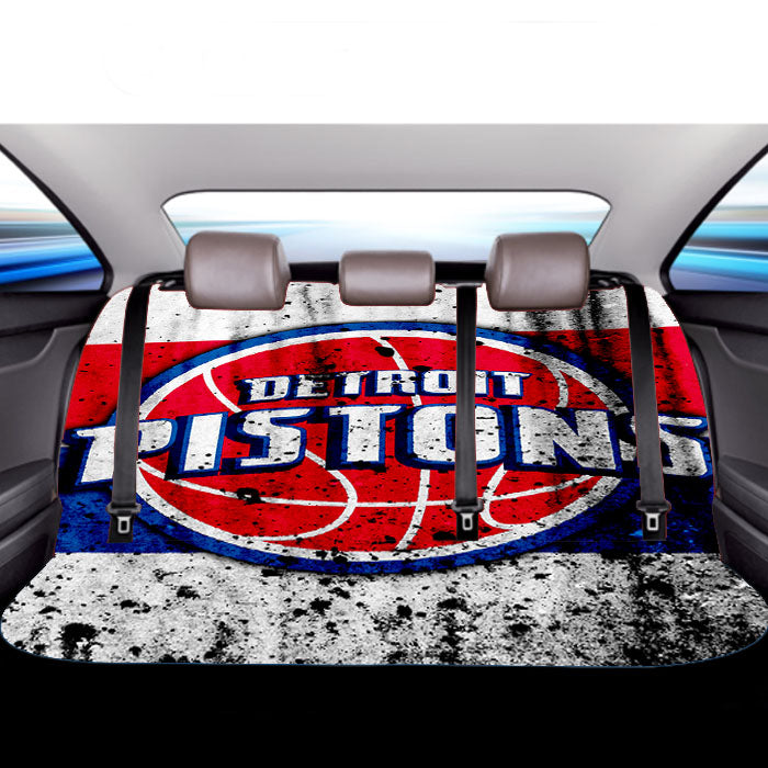 Detroit Pistons Team Logo Sports Car Back Rear Seat Covers
