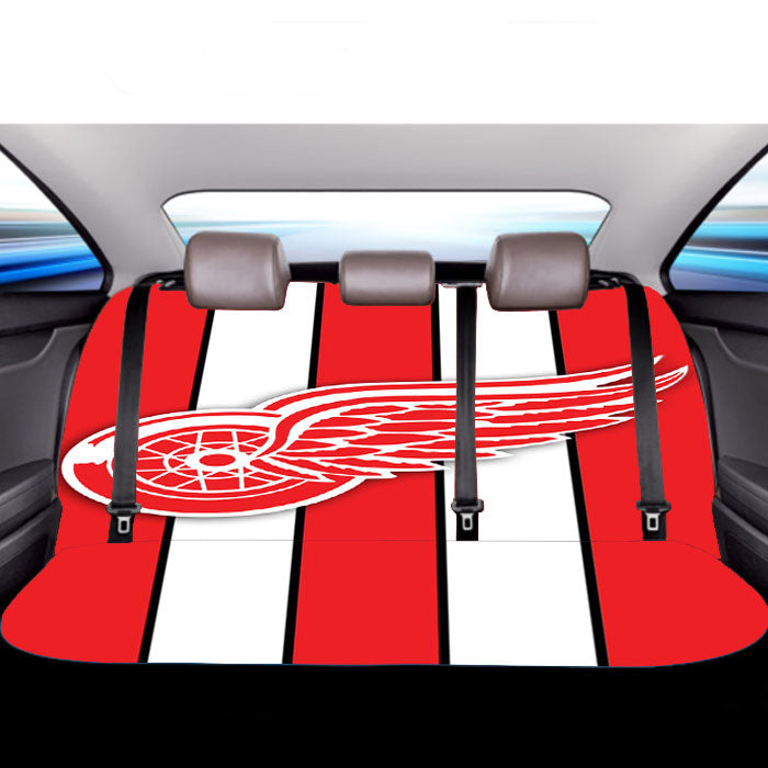 Detroit Red Wings Stripe Football Logo Car Back Rear Seat Covers