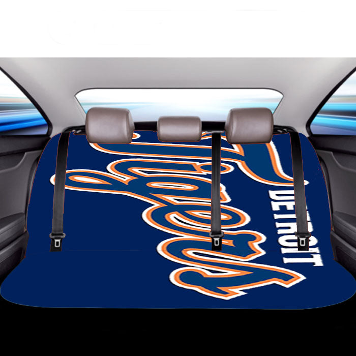Detroit Tigers Font Car Back Rear Seat Covers