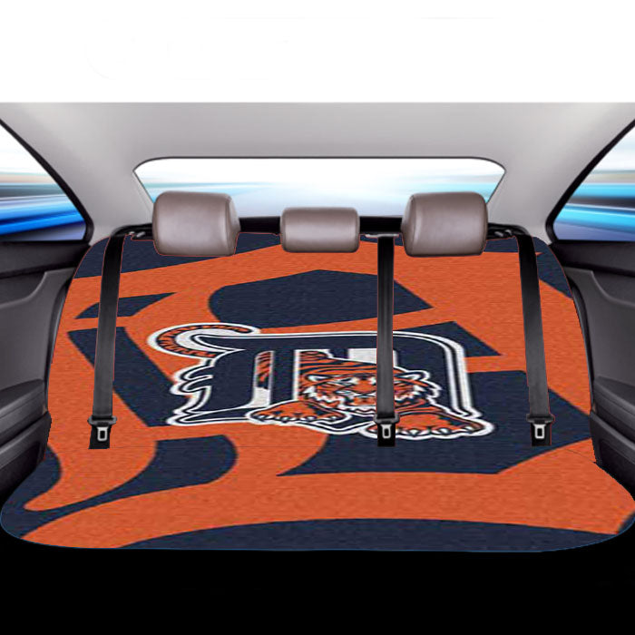Detroit Tigers Grainy Logos Car Back Rear Seat Covers
