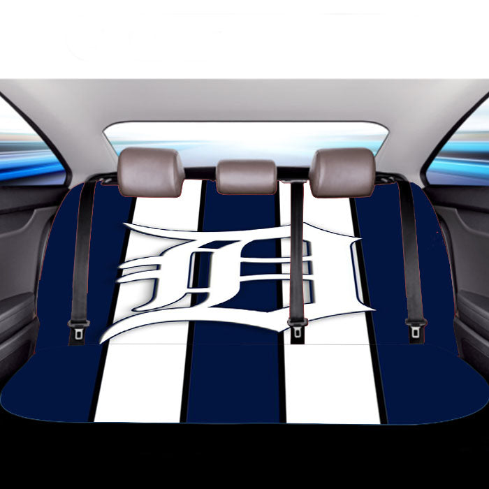 Detroit Tigers Stripe Logo Car Back Rear Seat Covers