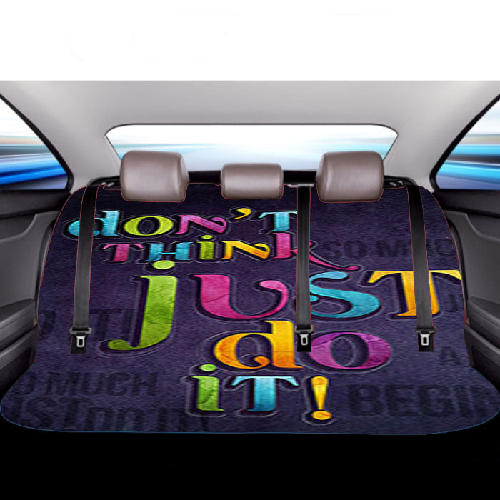 Dont Think Just Do It Car Back Rear Seat Covers