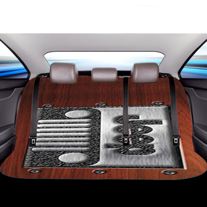 Embossed Steel Jeep Car Back Rear Seat Covers