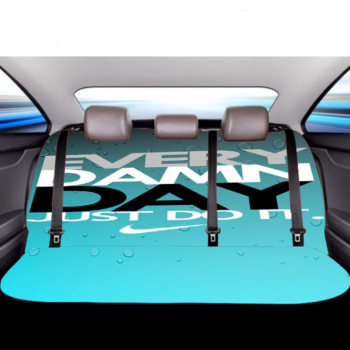 Every Damn Day Just Do It Nike Blue Car Back Rear Seat Covers