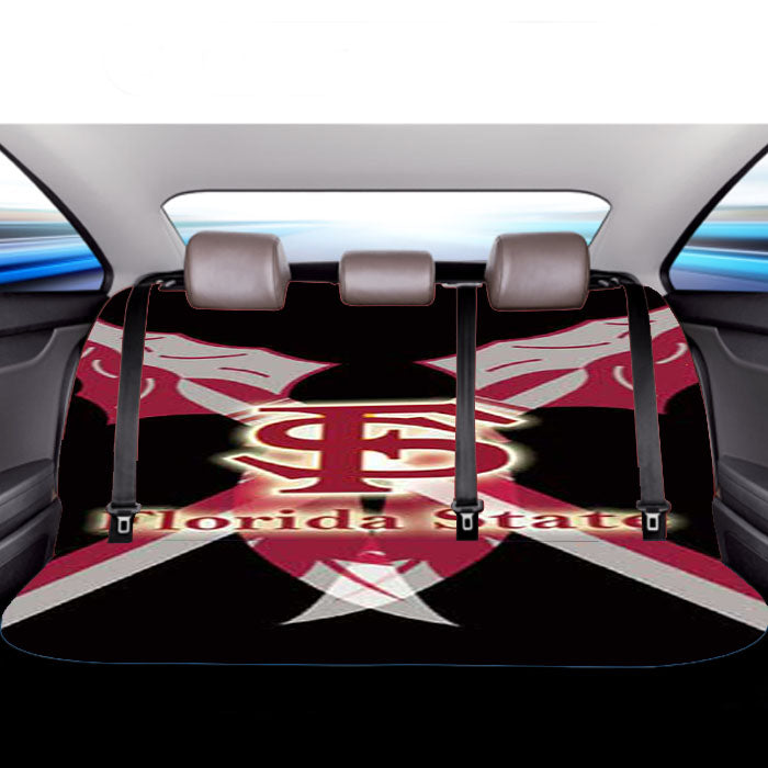 Florida State Crossed Spears Light Car Back Rear Seat Covers
