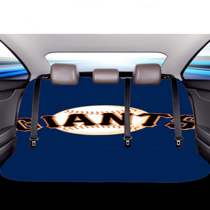 Giants Basebal Logo Blue Car Back Rear Seat Covers