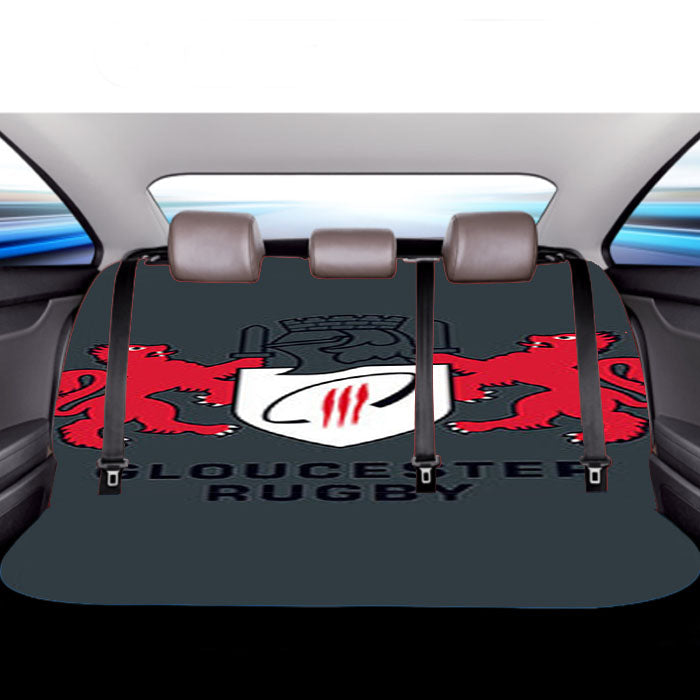 Gloucester Rugby Logo Grey Car Back Rear Seat Covers