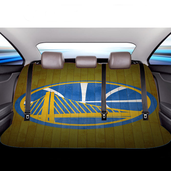 Golden State Warriors Wood Logo Car Back Rear Seat Covers