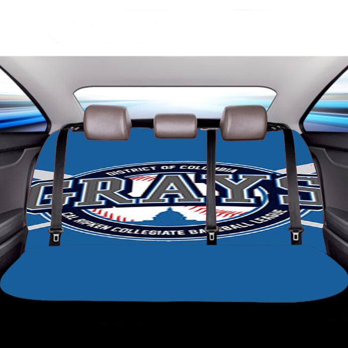 Grays Baseball Logo Blue Car Back Rear Seat Covers