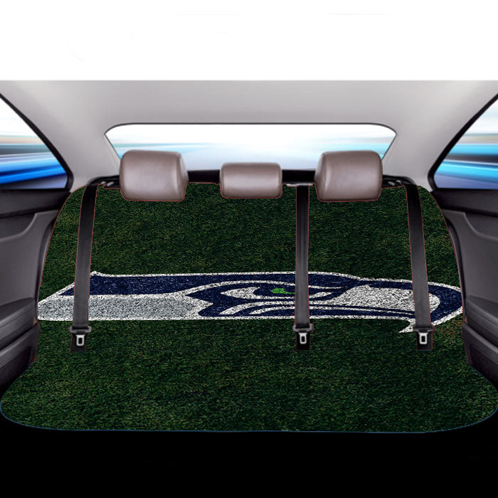 Green Seattle Seahawks Logo Car Back Rear Seat Covers