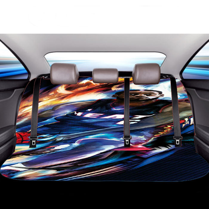 Heat 6 Basket Ball Car Back Rear Seat Covers