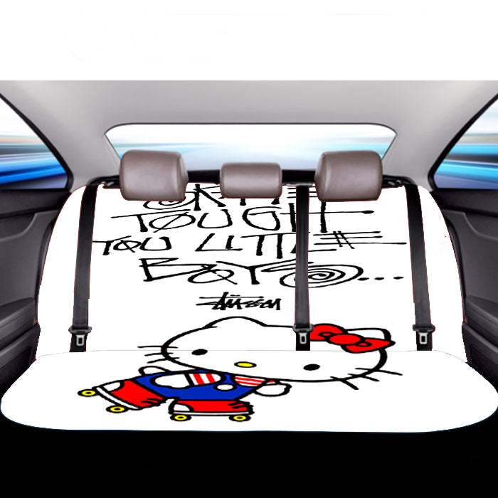 Hello Kitty Skate Stussy Car Back Rear Seat Covers