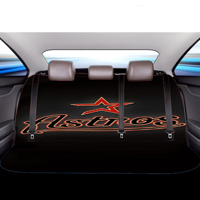 Houston Astros Black Car Back Rear Seat Covers