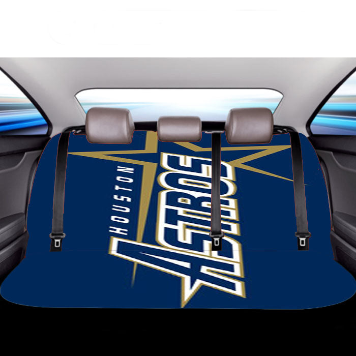 Houston Astros Blue Car Back Rear Seat Covers
