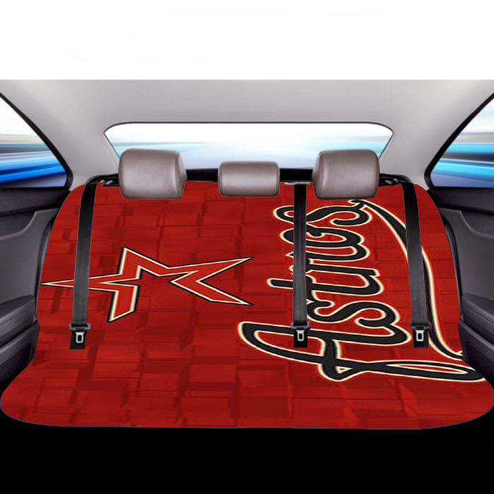 Houston Astros Texture Car Back Rear Seat Covers