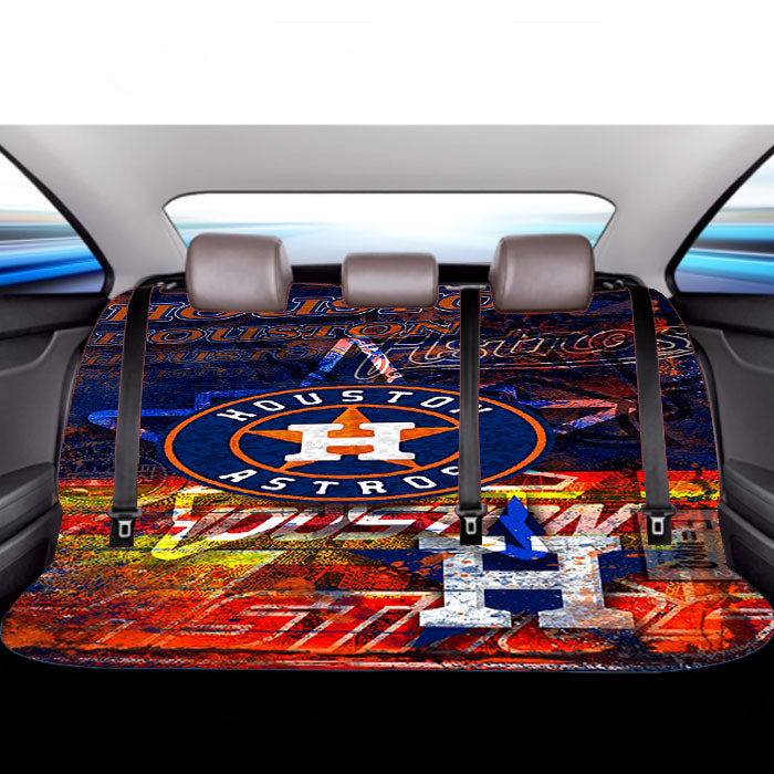 Houston Astros Wall Paint Car Back Rear Seat Covers