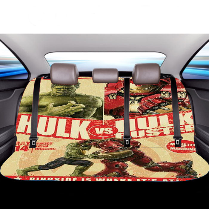 Hulk Vs Hulk Buster Car Back Rear Seat Covers