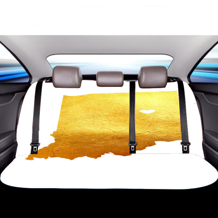Indiana Golden State Map Car Back Rear Seat Covers