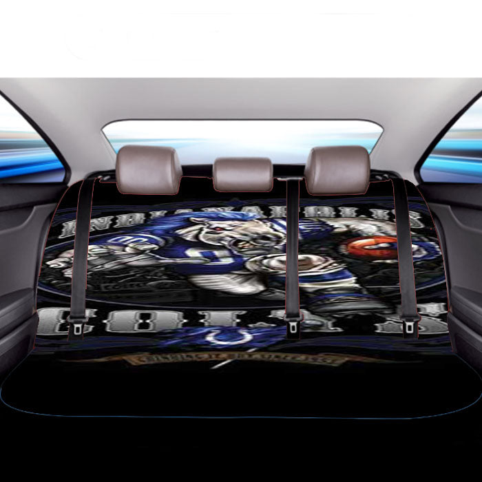 Indy Colts Angry Car Back Rear Seat Covers