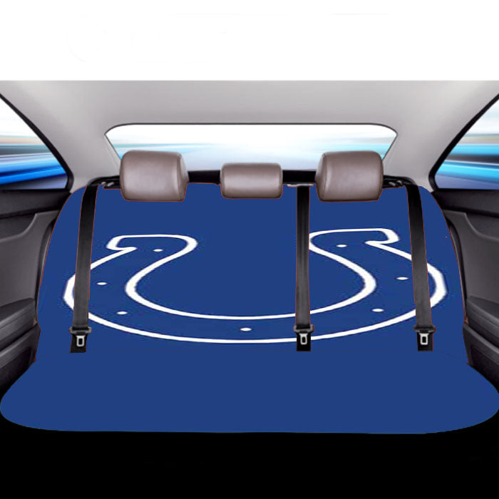Indy Colts Logo Blue Car Back Rear Seat Covers