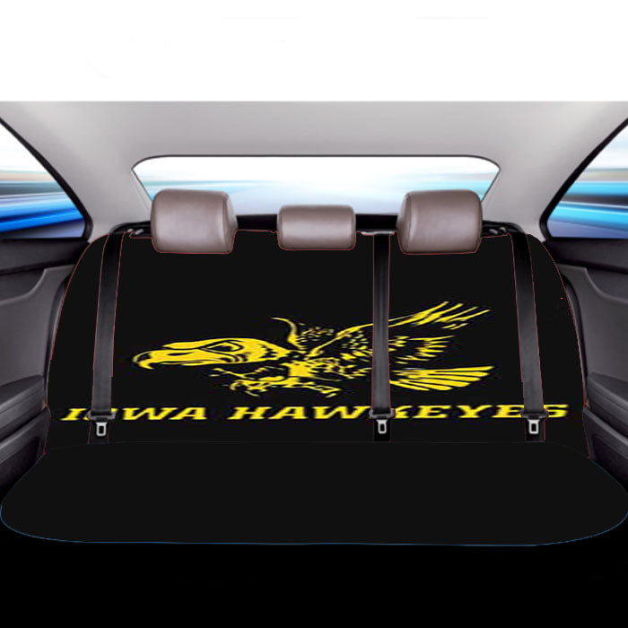 Iowa Hawkeyes Bird Logo Car Back Rear Seat Covers