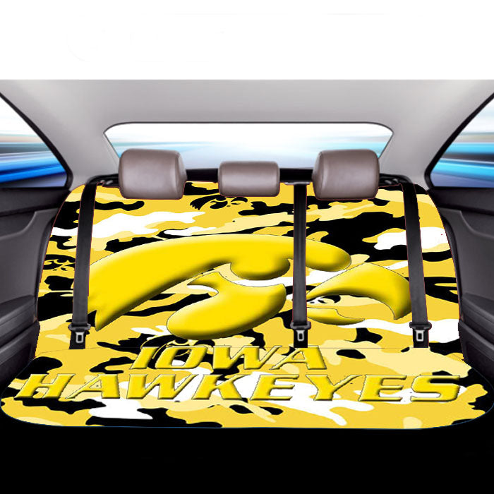 Iowa Hawkeyes Camo Car Back Rear Seat Covers