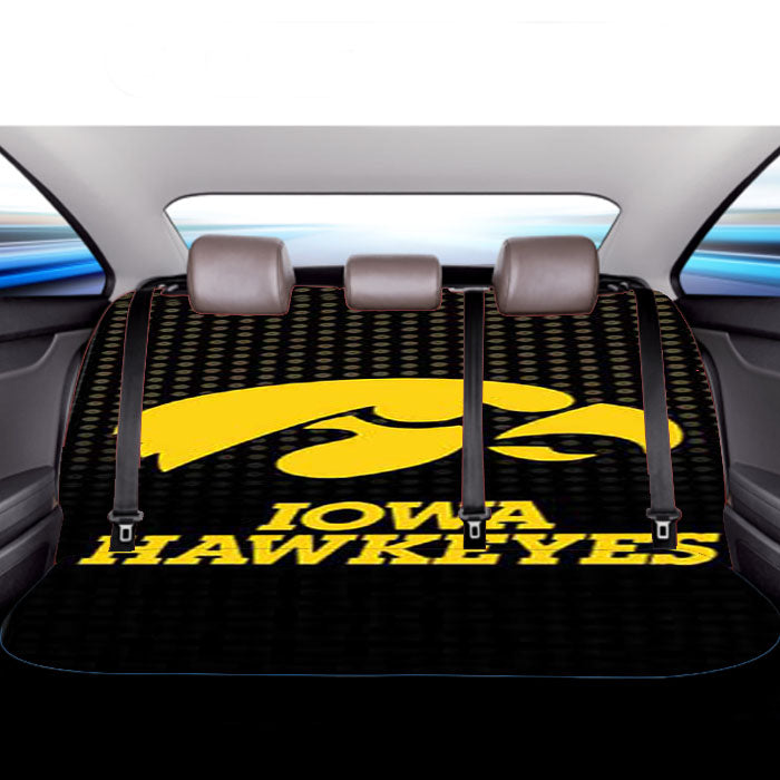 Iowa Hawkeyes Logo Dots Car Back Rear Seat Covers