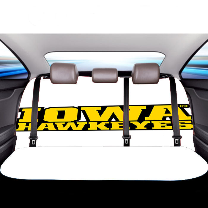 Iowa Hawkeyes Logo Type Car Back Rear Seat Covers