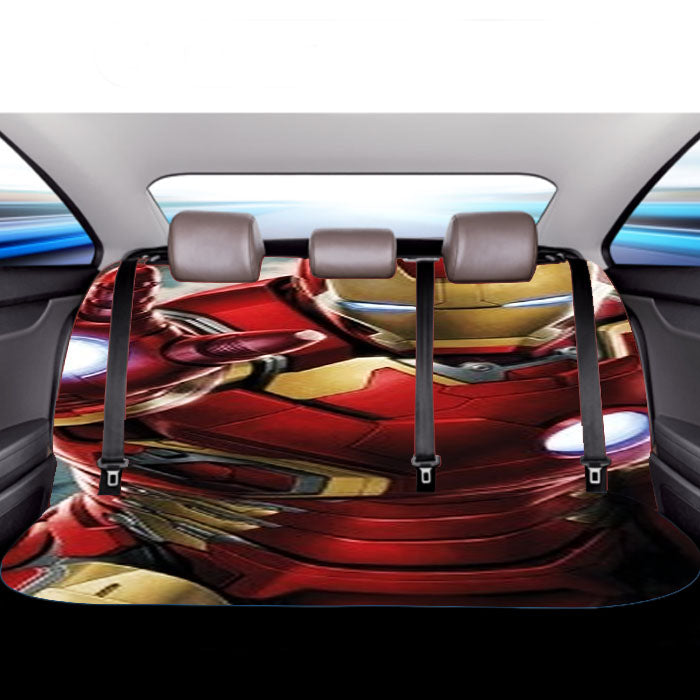 Iron Man Avengers Wallpaper Car Back Rear Seat Covers