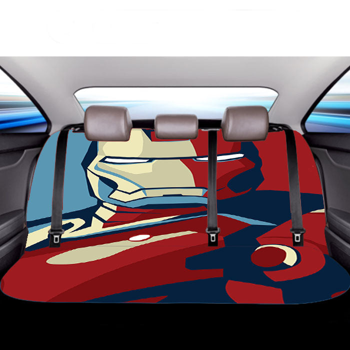 Iron Man Flat Design Car Back Rear Seat Covers