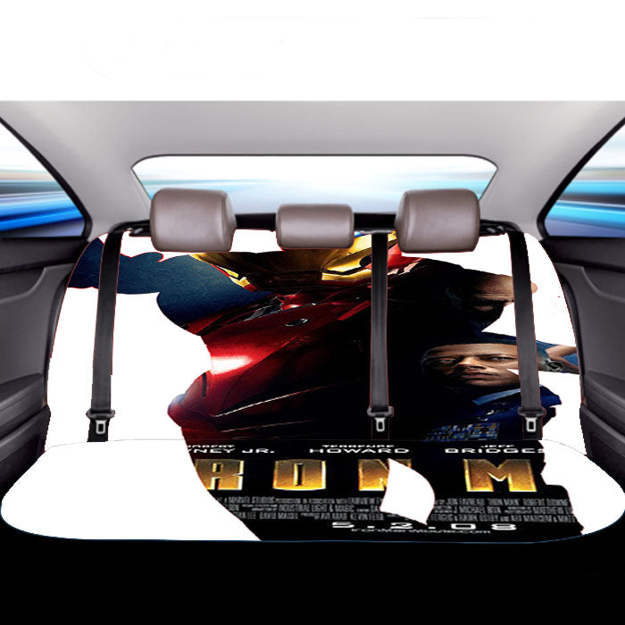 Iron Man Poster Car Back Rear Seat Covers