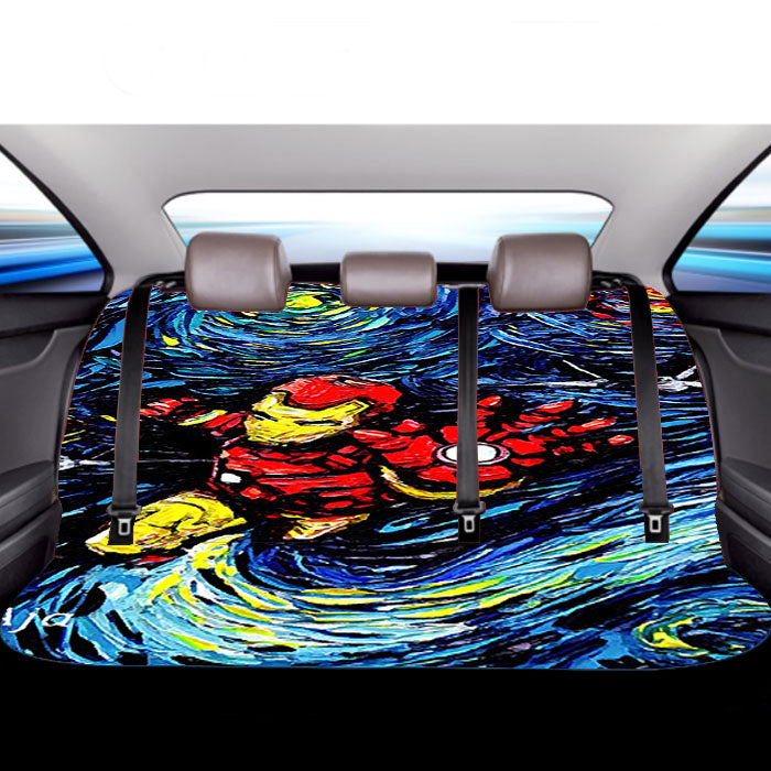 Ironman Starry Night Car Back Rear Seat Covers