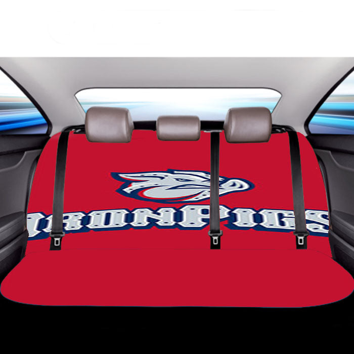 Ironpigs Baseball Logo Red Car Back Rear Seat Covers