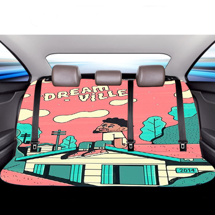 J Cole Dream Ville Car Back Rear Seat Covers
