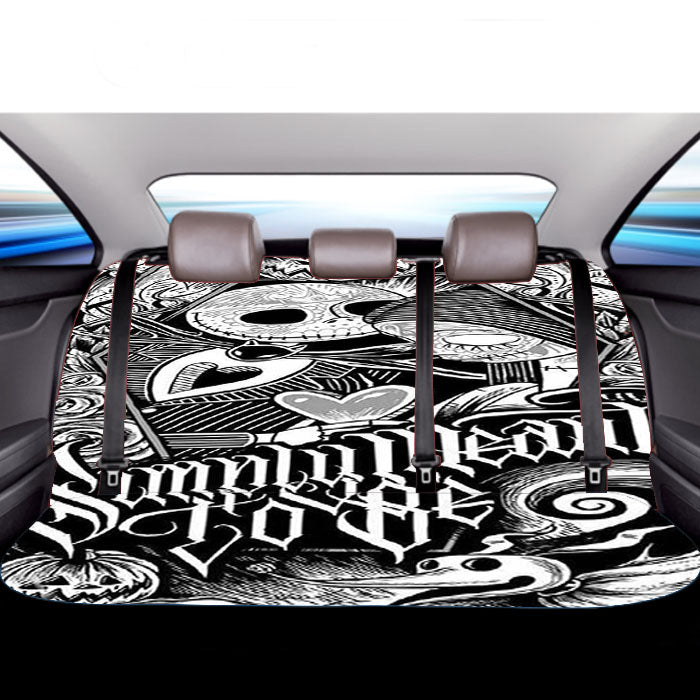Jack And Sally Nightmare Before Christmas Car Back Rear Seat Covers