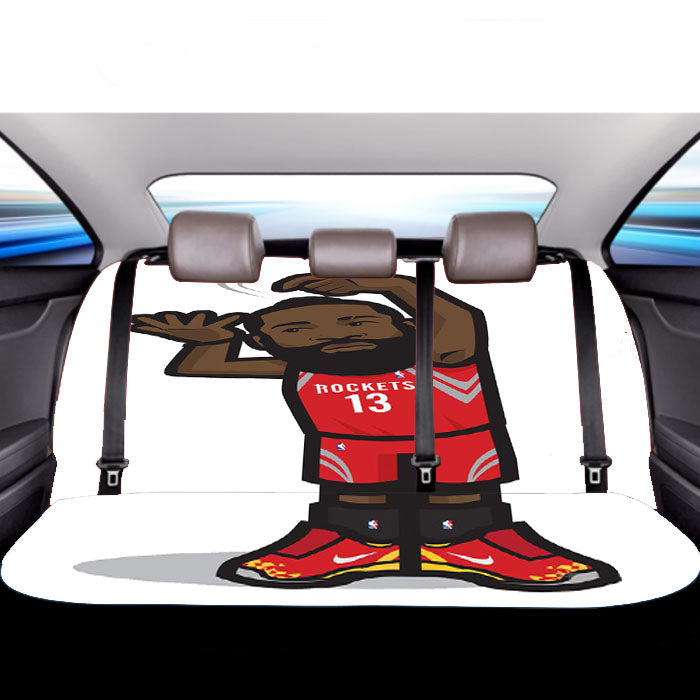 James Harden Stir Cartoon Car Back Rear Seat Covers