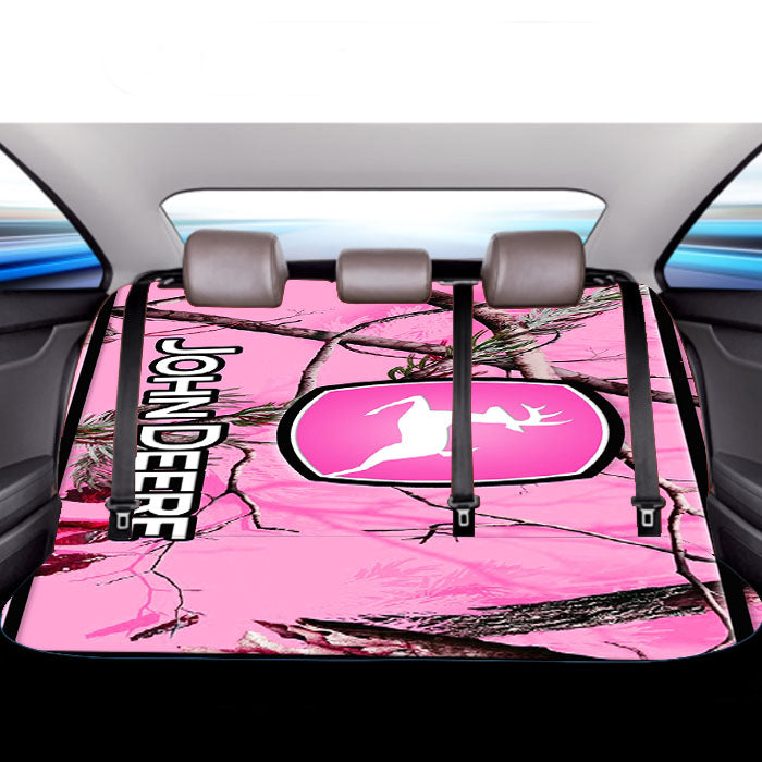 John Deere Pink Camo Car Back Rear Seat Covers