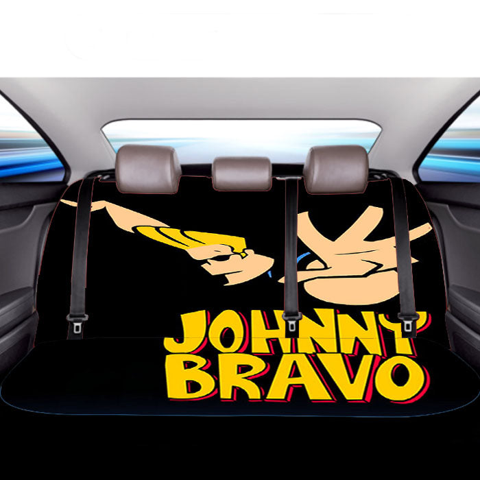 Johnny Bravo Dance On Black Car Back Rear Seat Covers