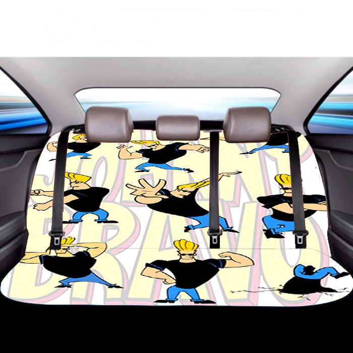Johnny Bravo Pattern Wallpaper Car Back Rear Seat Covers
