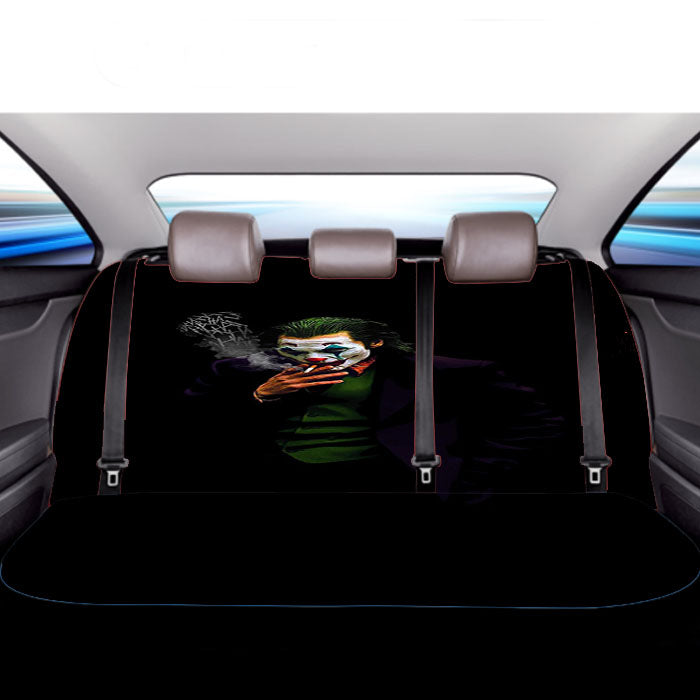 Joker Smoke While Laugh Hahaha Car Back Rear Seat Covers